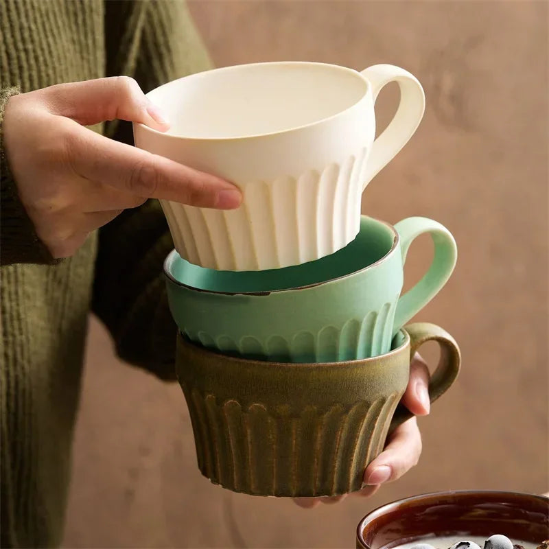 كوب قهوة سيراميك بتصميم ياباني