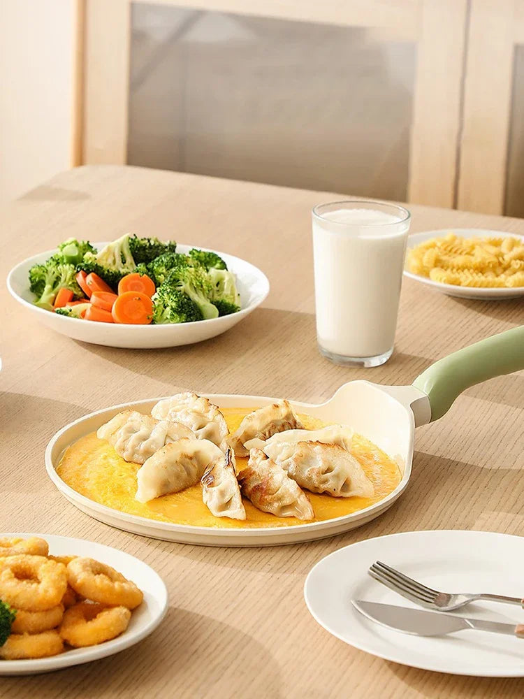 مقلاة سيراميك غير لاصقة للفطائر والستيك 🍳