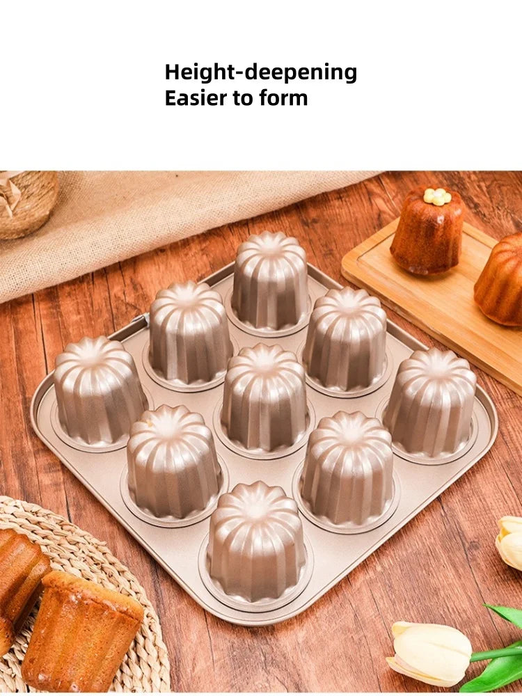 صينية خبز كيك مصغرة غير لاصقة 🧁