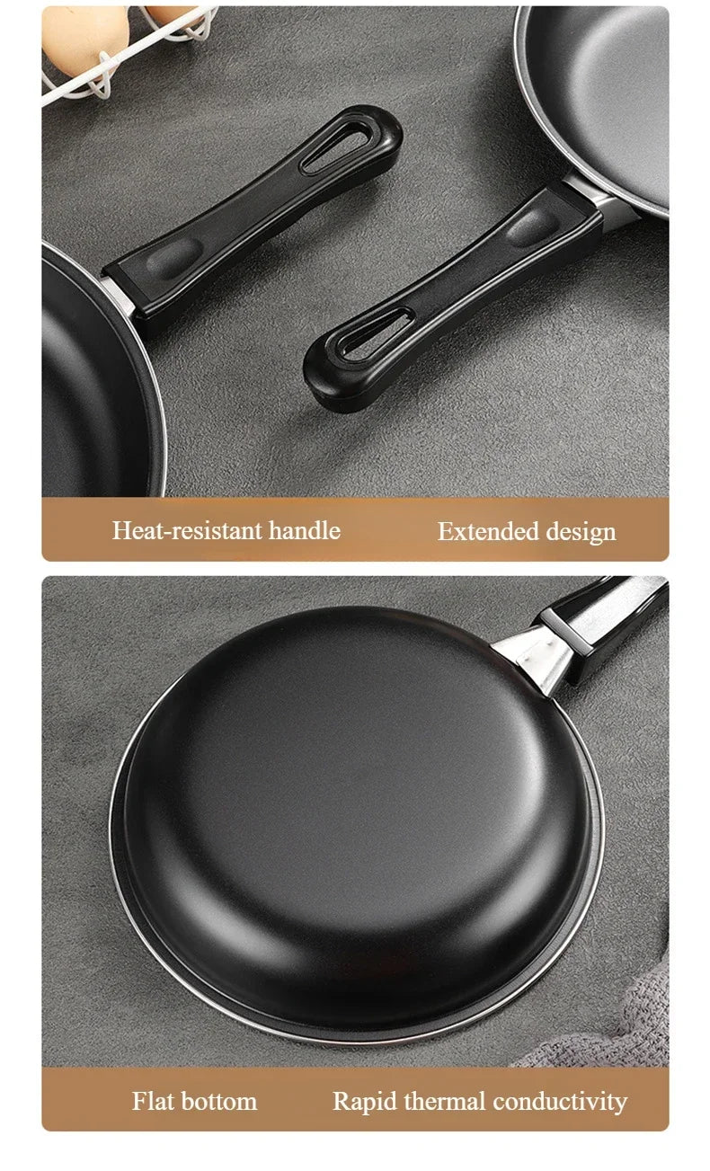مجموعة مقالي غير لاصقة بثلاث مقاسات 🍳