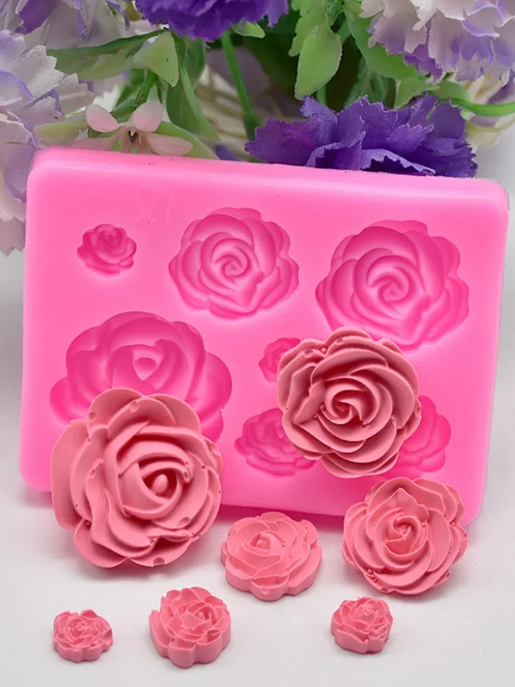 قالب الزهور3D للشوكولاتة والثلج