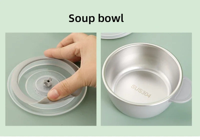 علبة غداء حرارية مع قاعدة للجوال 🍱