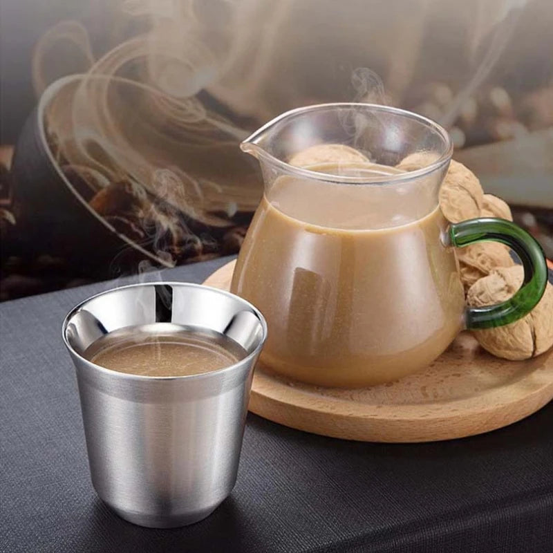 كوب القهوة الصغير الستانلس المانع للحرارة