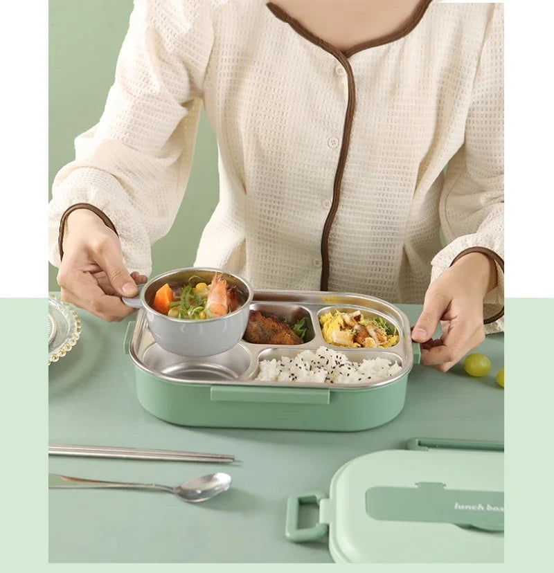 علبة غداء حرارية مع قاعدة للجوال 🍱