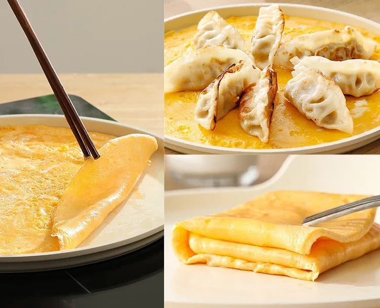 مقلاة سيراميك غير لاصقة للفطائر والستيك 🍳
