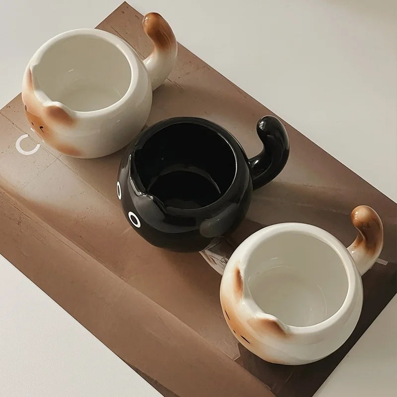 كوب سيراميك على شكل قط