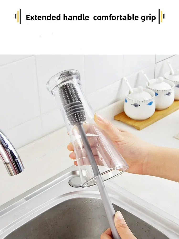 فرشاة السيليكون لتنظيف الأكواب الطويلة